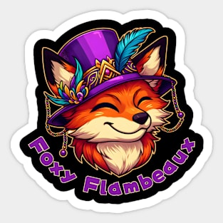 Foxy fardi gras Sticker